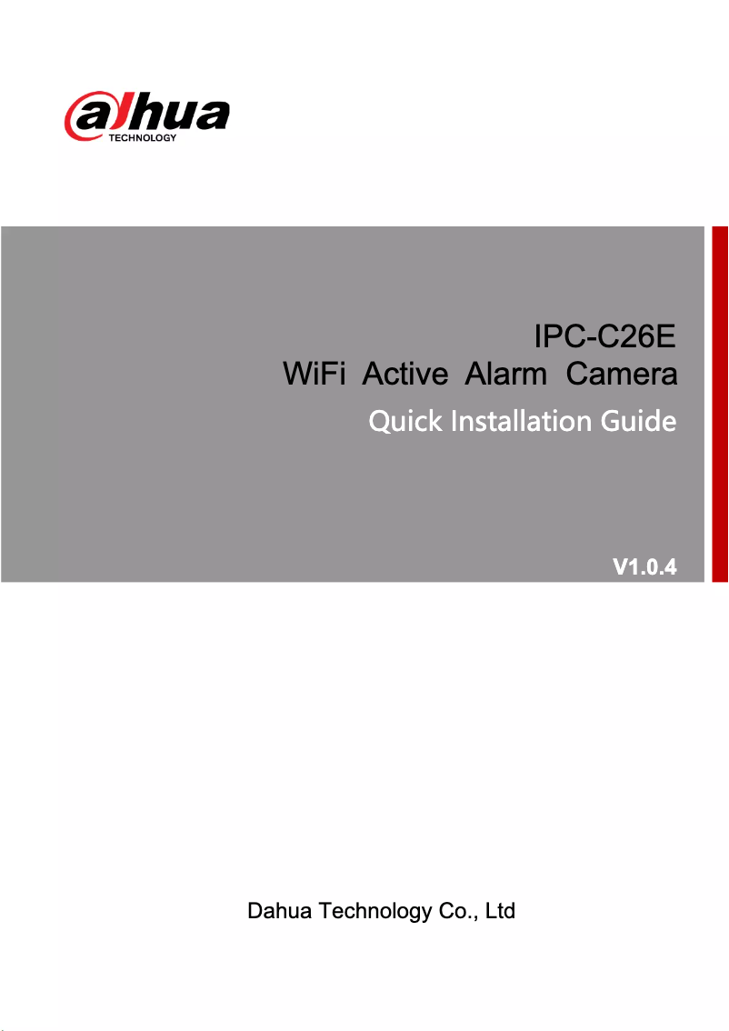 Página 1 del manual Manual de usuario Dahua Technology IPC-C26E