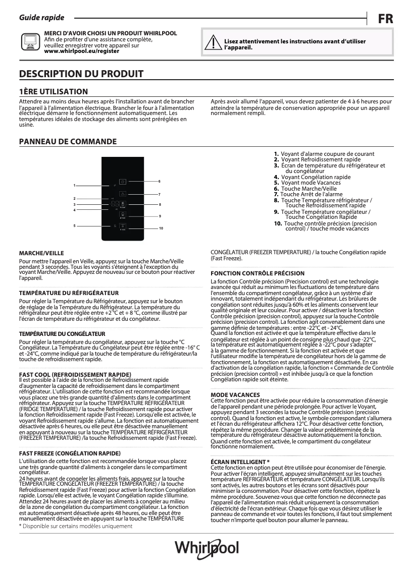 Página 1 del manual Manual de usuario Whirlpool W9 831D KS H