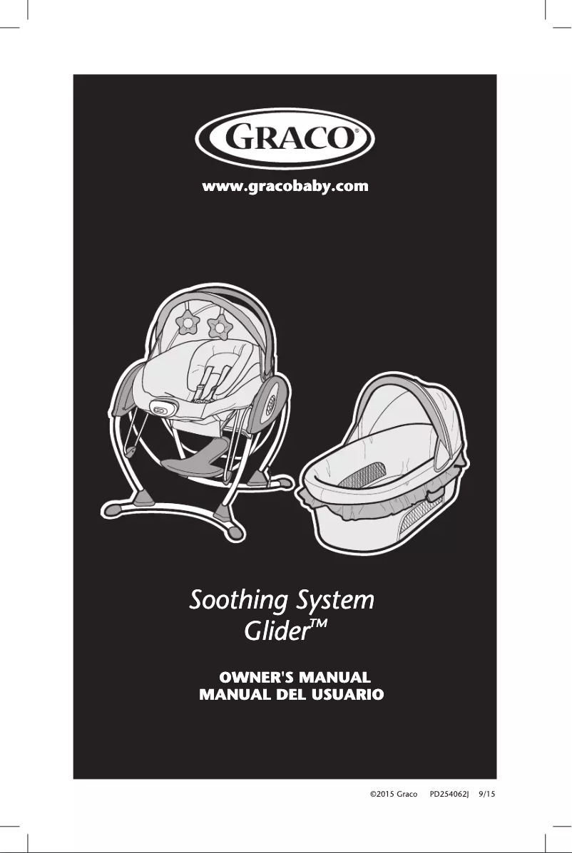 Imagen de la primera página del manual del dispositivo Soothing System Glider