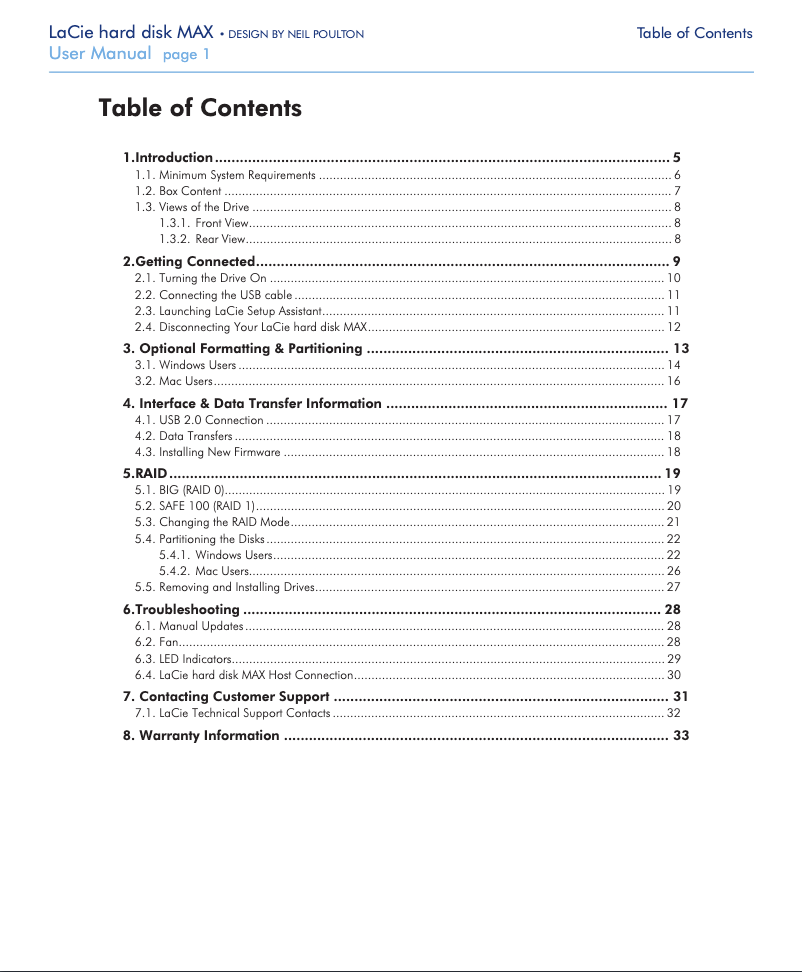 Imagen de la primera página del manual del dispositivo Hard Disk MAX