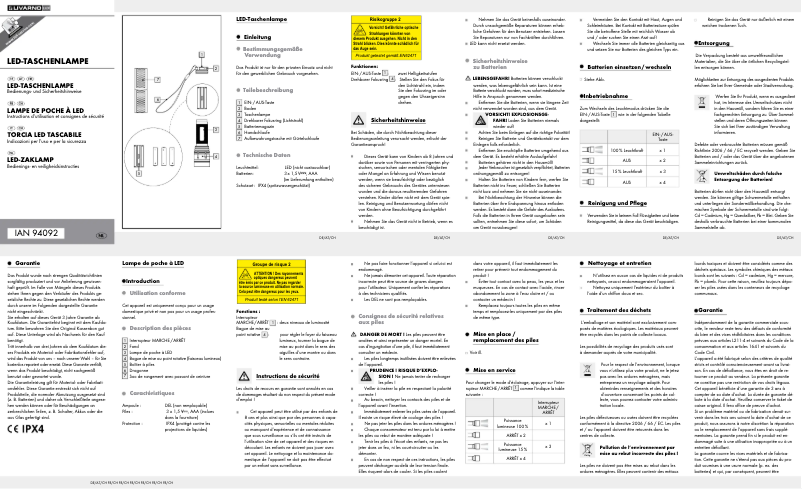 Página 1 del manual Manual de usuario Livarno Lux IAN 94092