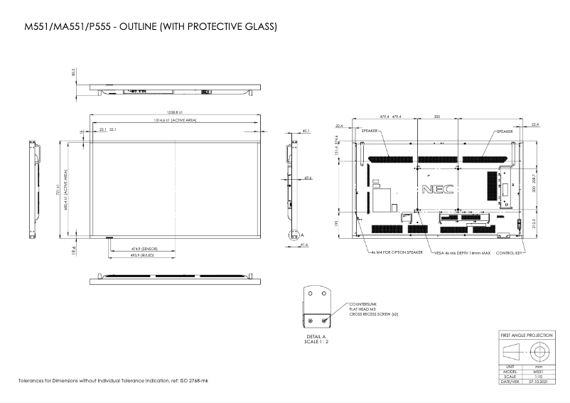 Imagen de la primera página del manual del dispositivo MultiSync P555