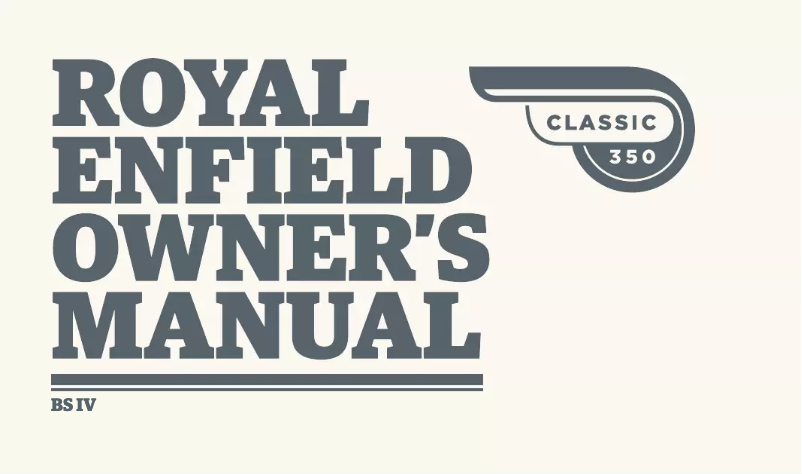 Página 1 del manual Manual de usuario Royal Enfield Classic 350 (2017)