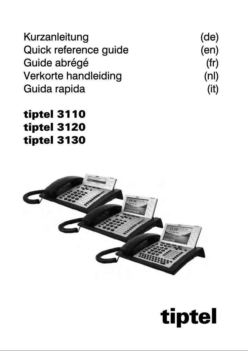 Página 1 del manual Manual de usuario Tiptel 3120