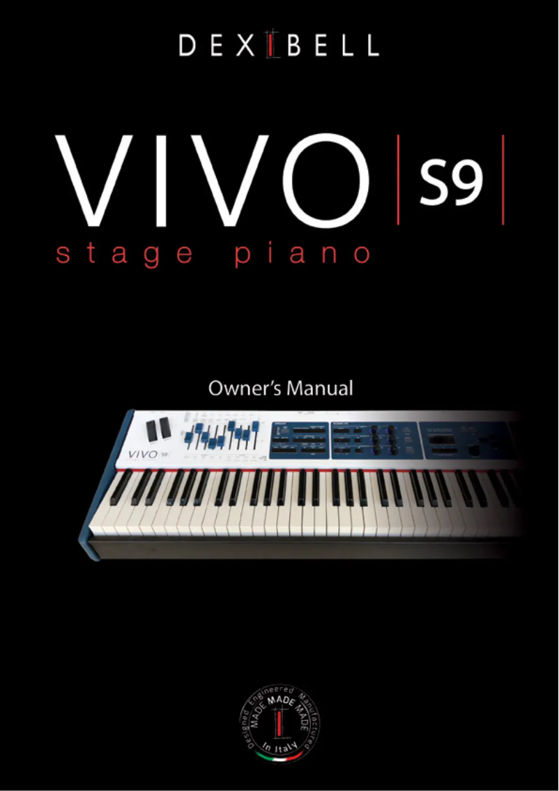 Página 1 del manual Manual de usuario Dexibell VIVO S9