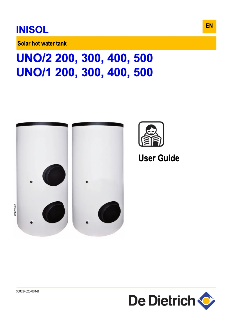 Página 1 del manual Manual de usuario De Dietrich INISOL UNO/2 200