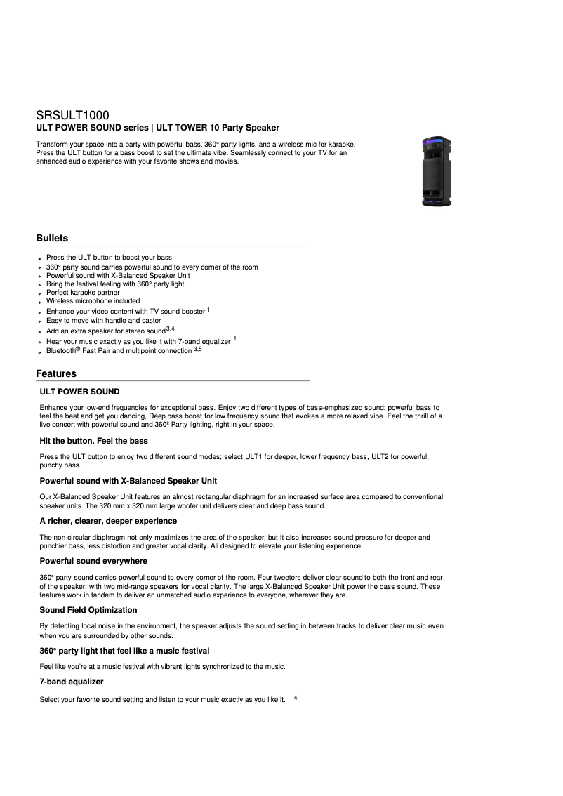 Imagen de la primera página del manual del dispositivo ULT TOWER 10