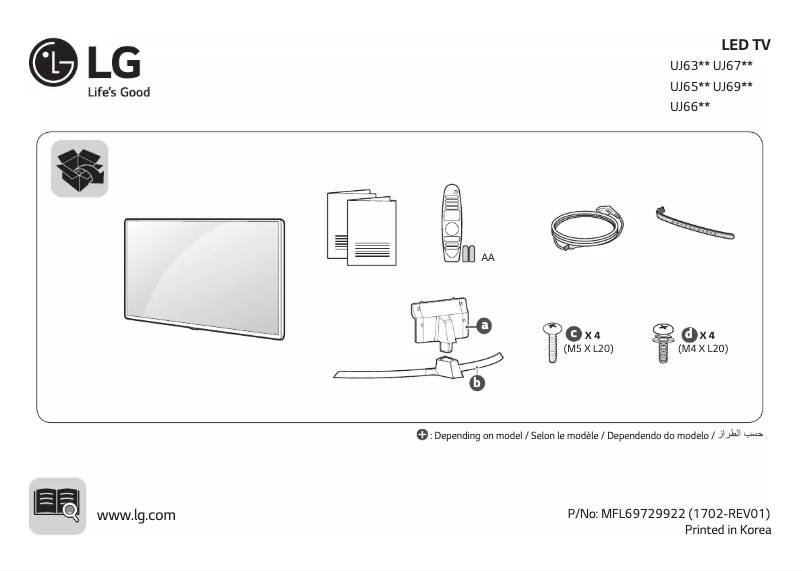 Imagen de la primera página del manual del dispositivo 60UJ634V
