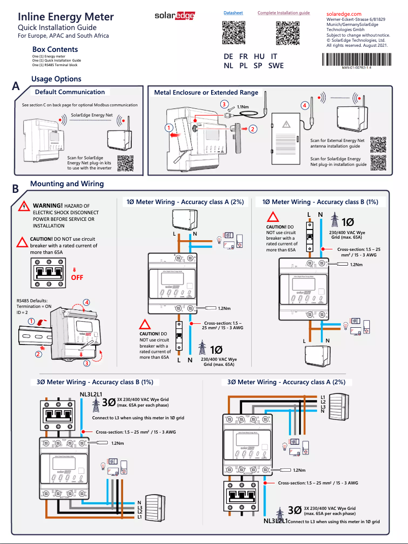 Imagen de la primera página del manual del dispositivo MTR-240-3PC1-D-A-MW