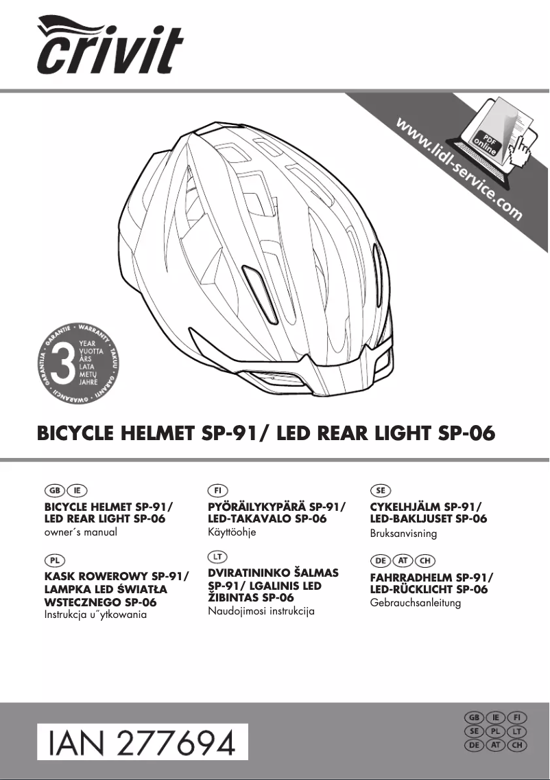 Página 1 del manual Manual de usuario Crivit IAN 277694