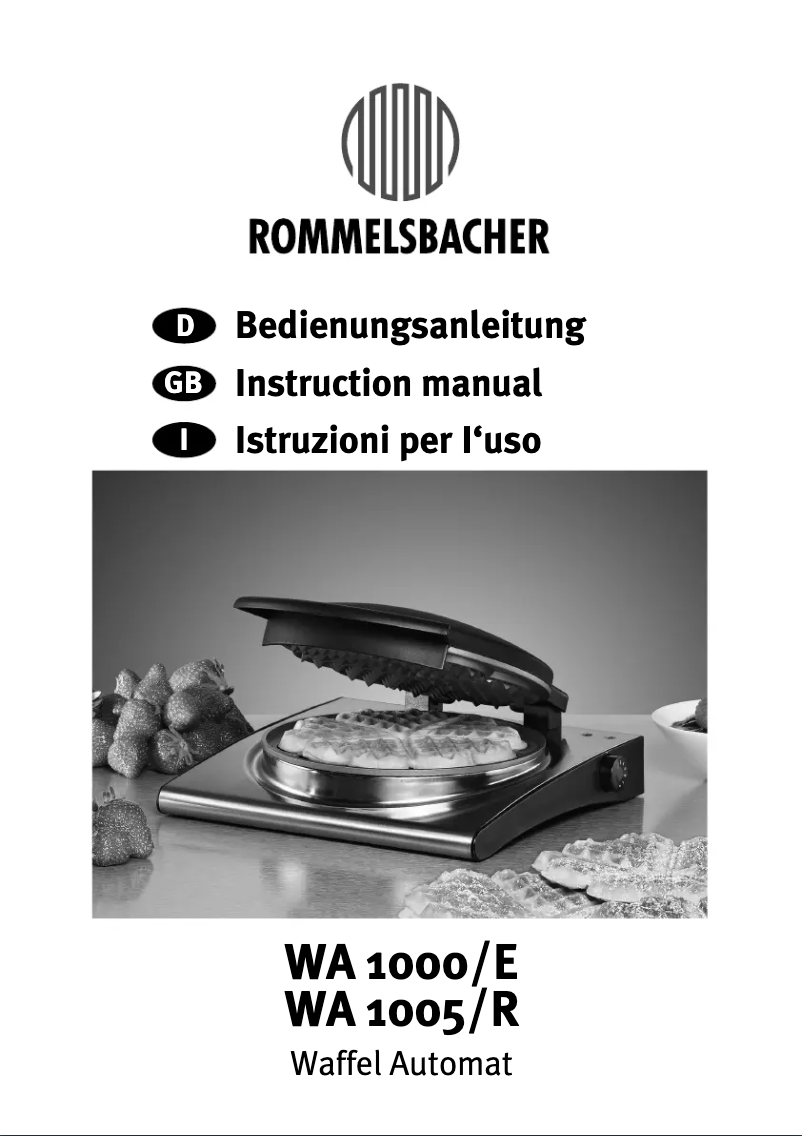 Página nº 1 - Manual de usuario Rommelsbacher WA 1000/E