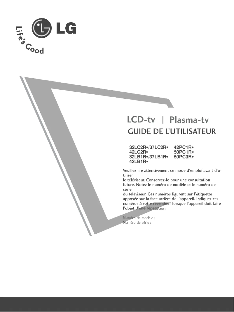 Imagen de la primera página del manual del dispositivo 42PC1R