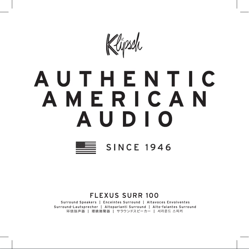 Página 1 del manual Manual de usuario Klipsch Flexus SURR 100