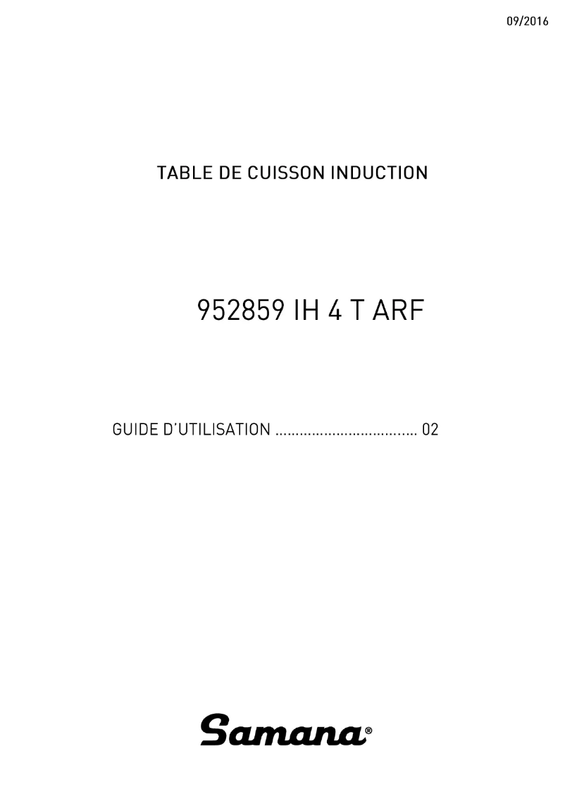 Imagen de la primera página del manual del dispositivo IH 4 T ARF