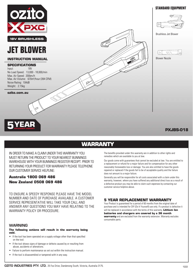 Imagen de la primera página del manual del dispositivo PXJBGK-4020