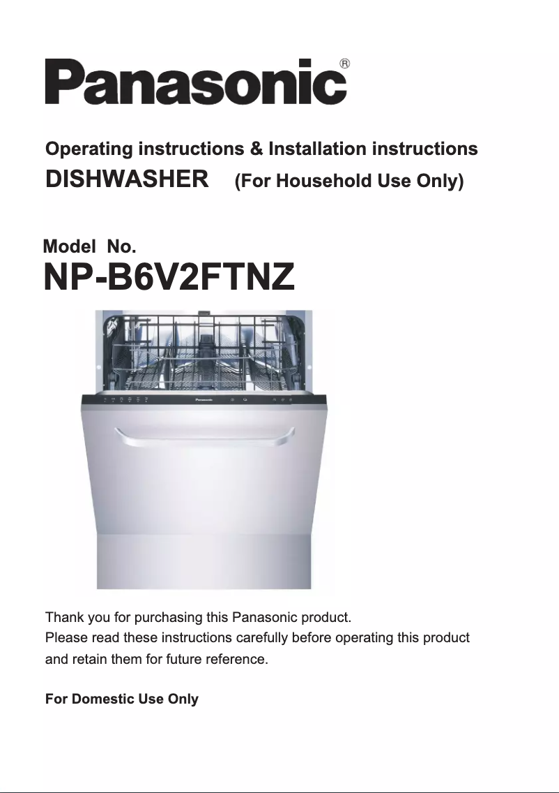 Página 1 del manual Manual de usuario Panasonic NP-B6V2FIDE