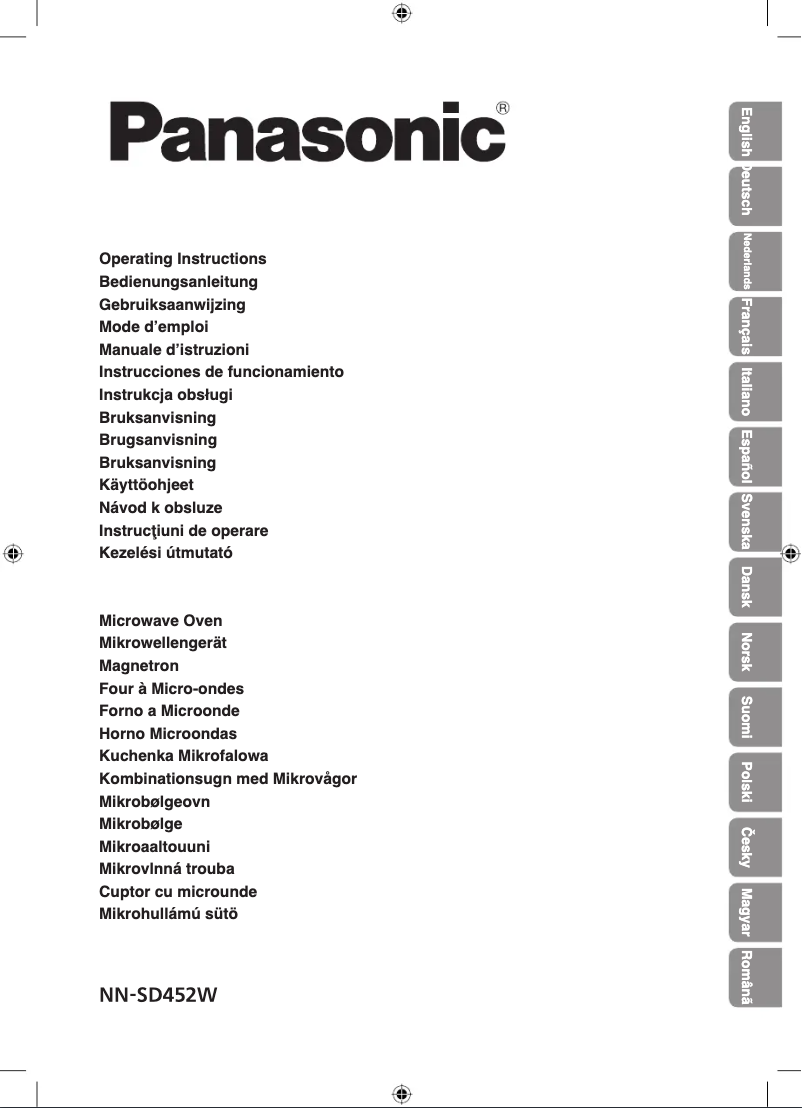 Página 1 del manual Manual de usuario Panasonic NN-SD452W
