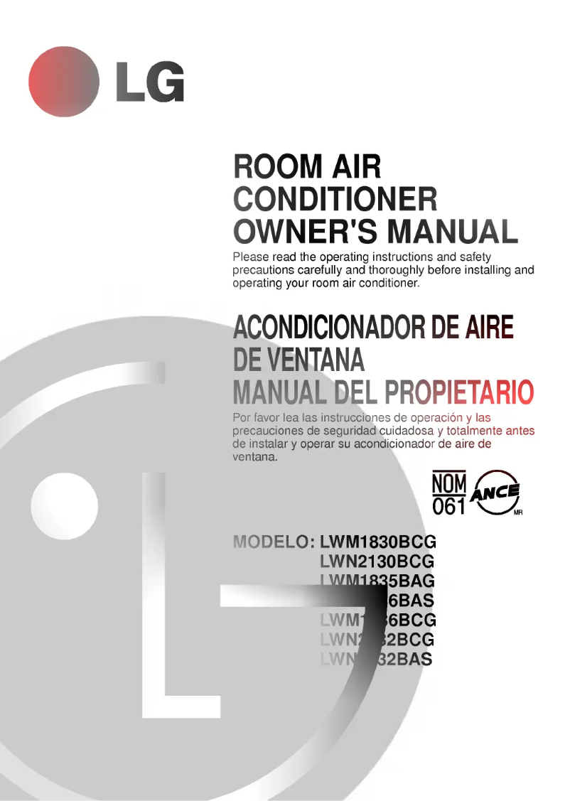 Página 1 del manual Manual de usuario LG LWM1836BCG