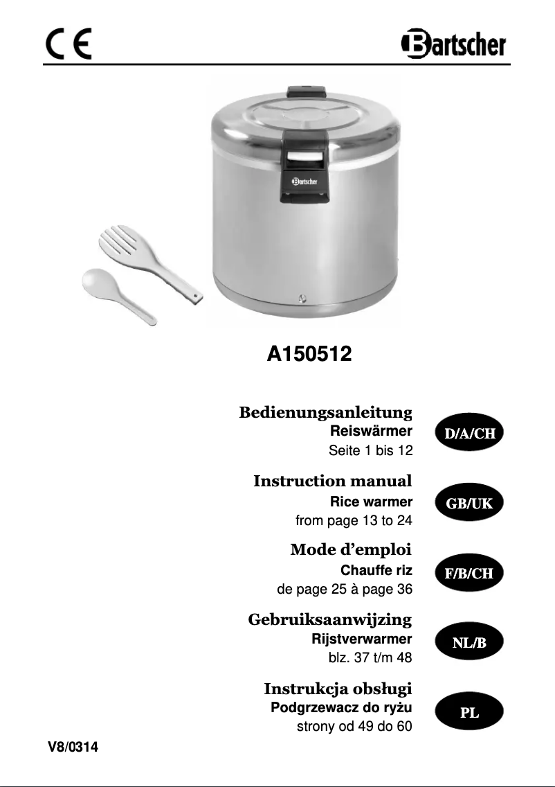 Página 1 del manual Manual de usuario Bartscher A150512