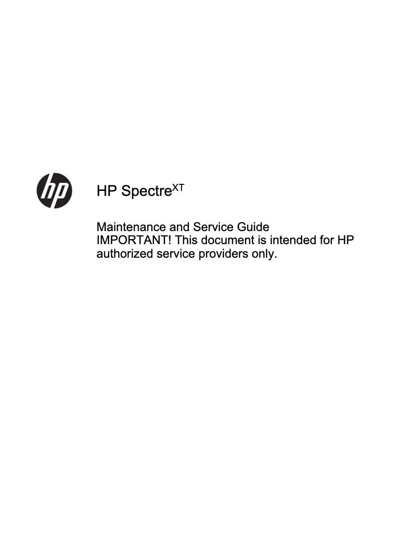 Página 1 del manual Manual de usuario HP Spectre XT Pro