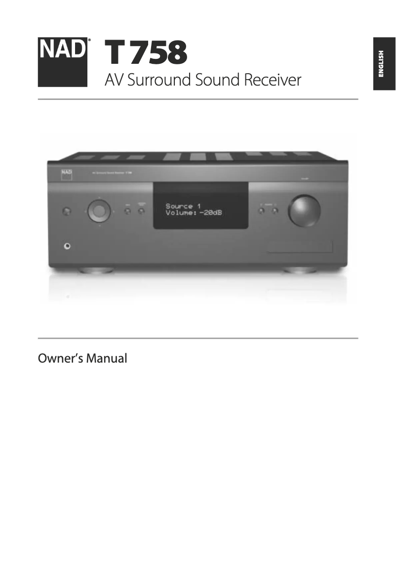 Imagen de la primera página del manual del dispositivo T 758