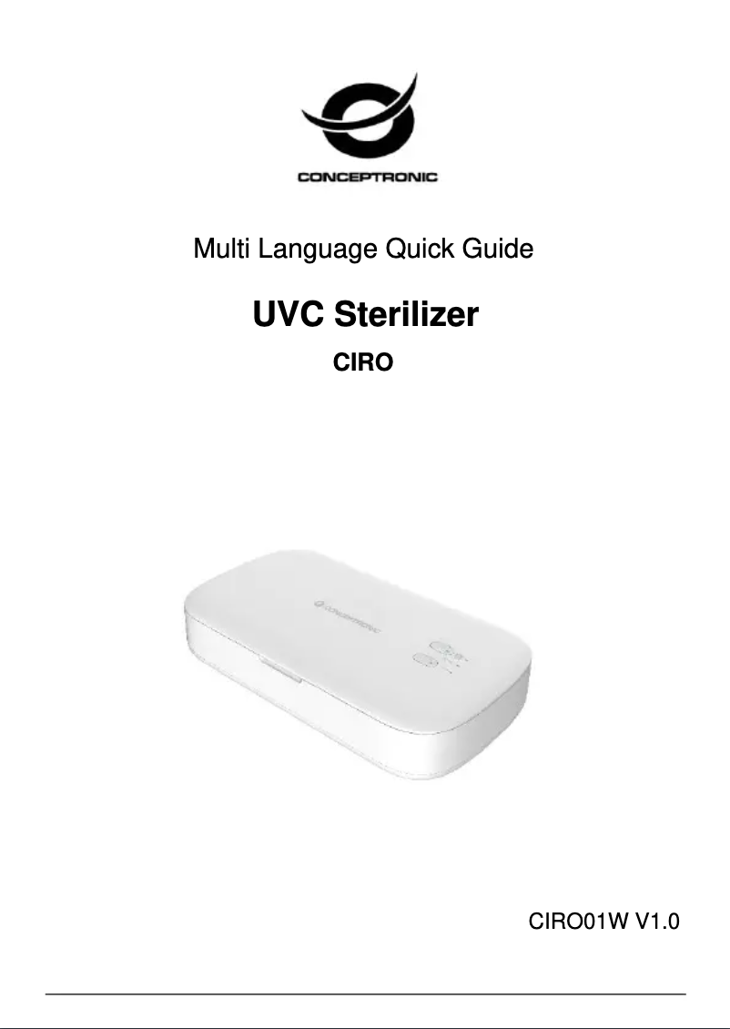 Imagen de la primera página del manual del dispositivo CIRO01W