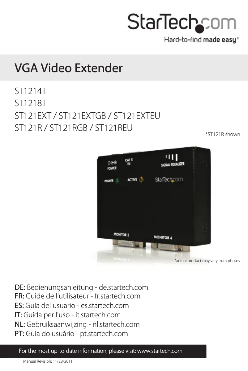 Página 1 del manual Manual de usuario StarTech.com ST1214TGB