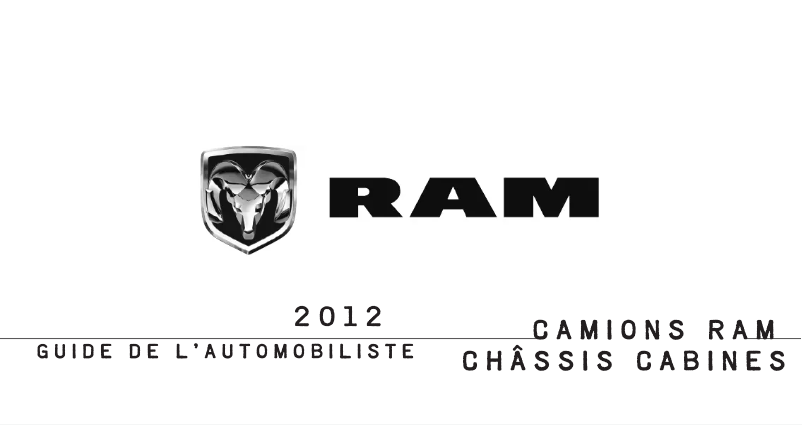 Página 1 del manual Manual de usuario RAM 5500 Chassis Cab (2012)