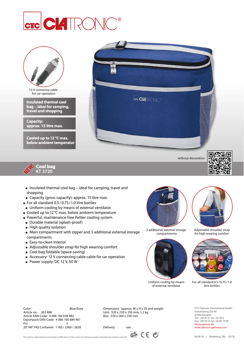 Imagen de la primera página del manual del dispositivo KT 3720