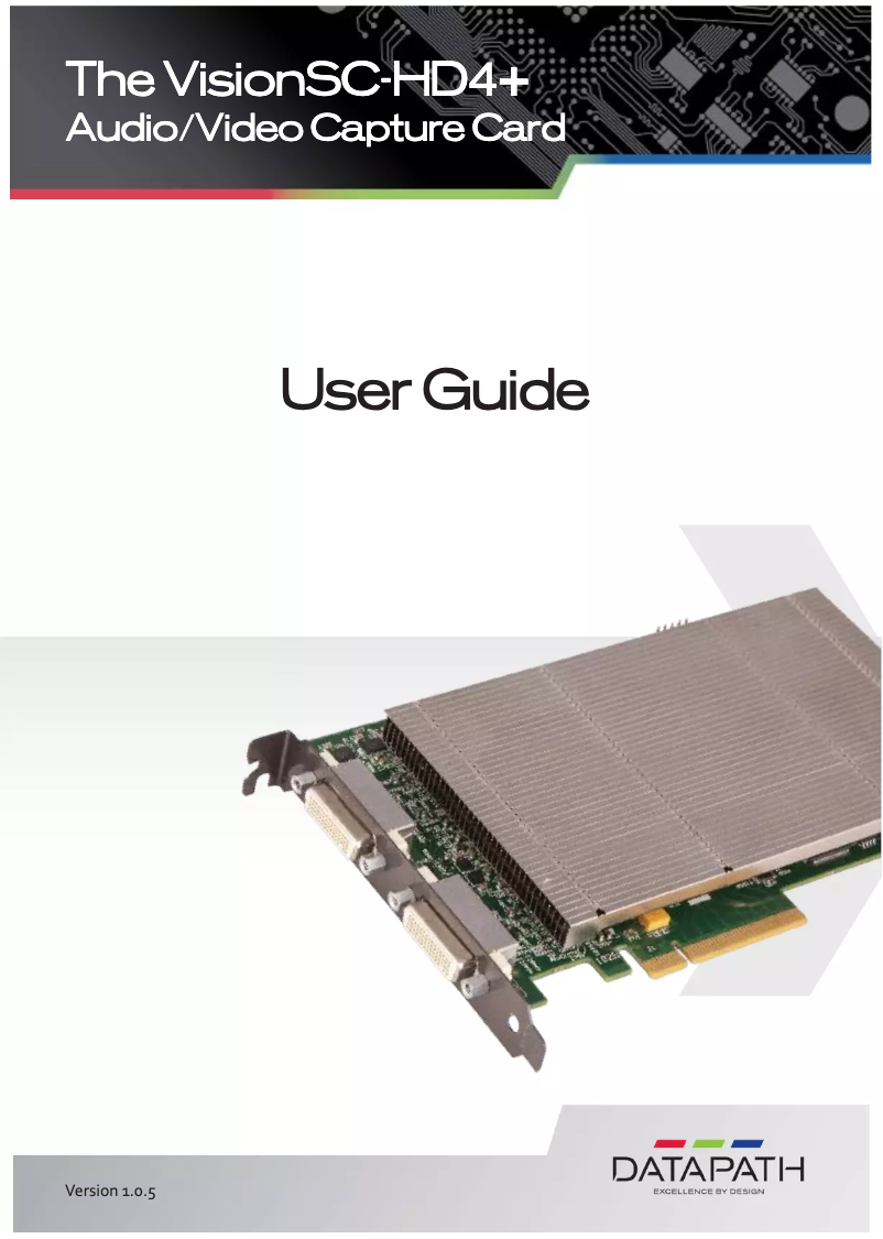 Imagen de la primera página del manual del dispositivo VisionSC-HD4+