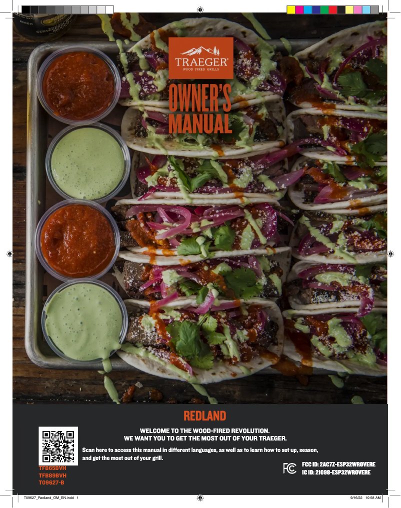 Página 1 del manual Manual de usuario Traeger Redland