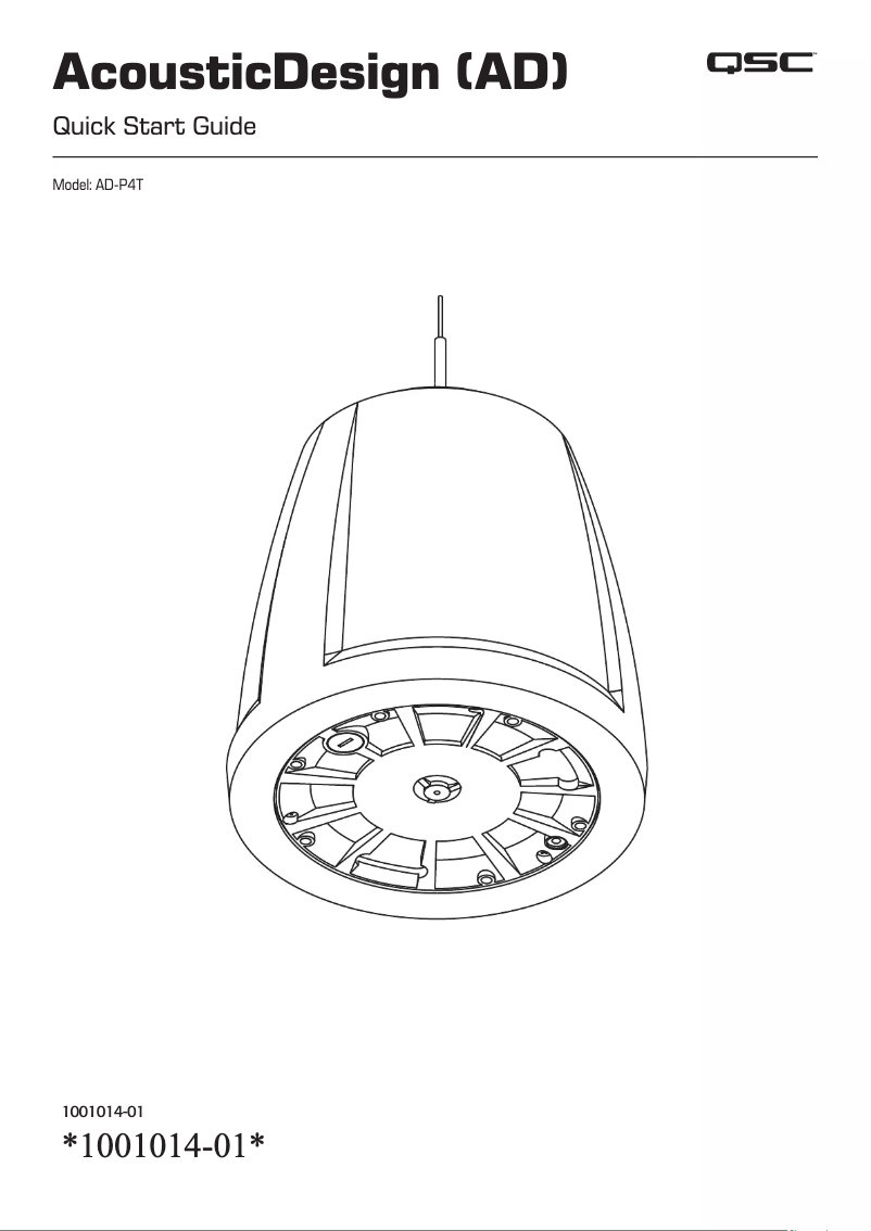 Imagen de la primera página del manual del dispositivo AcousticDesign AD-P4T