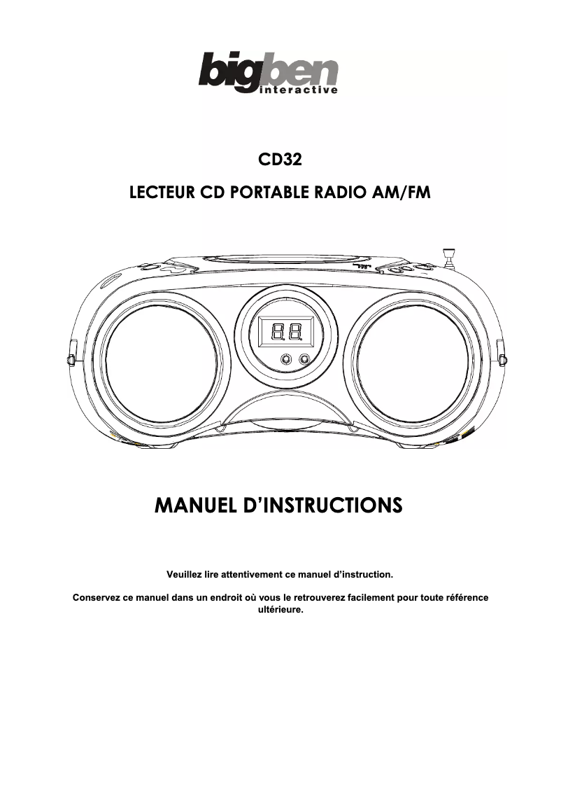 Imagen de la primera página del manual del dispositivo CD32GB