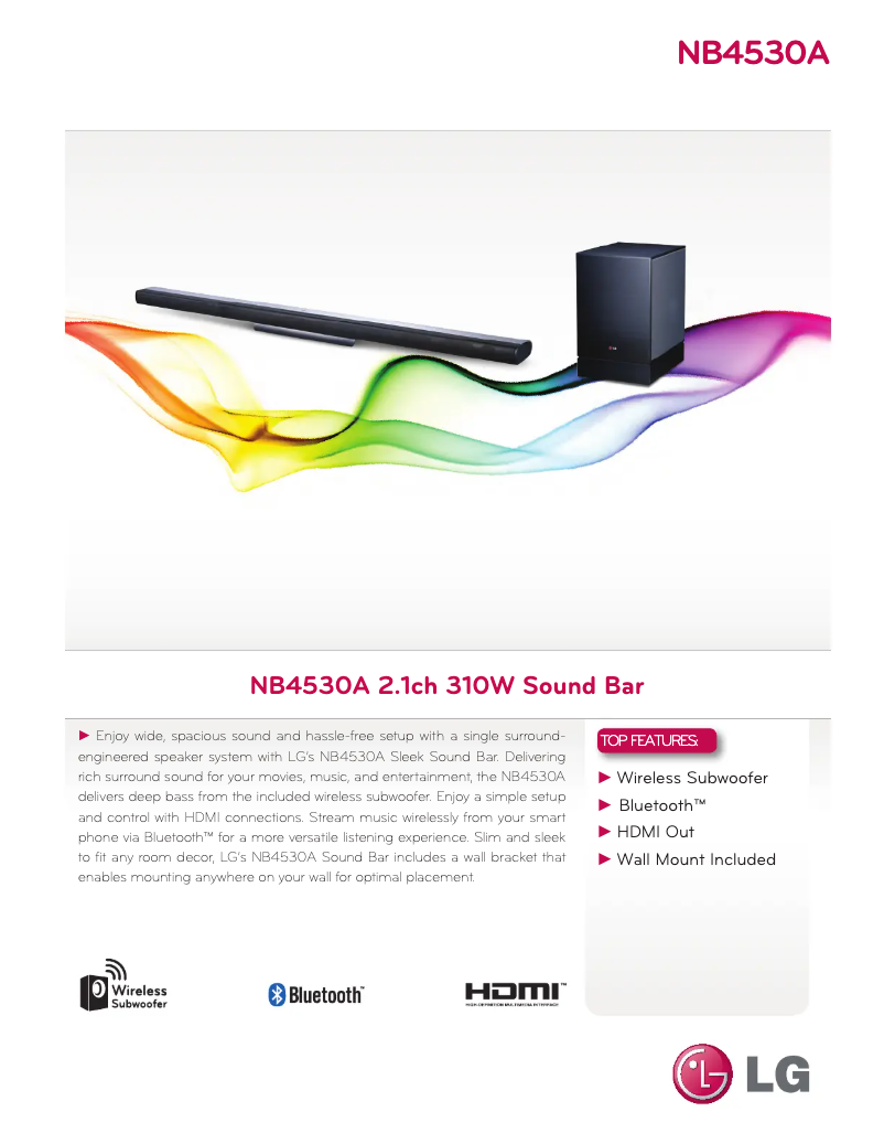 Imagen de la primera página del manual del dispositivo NB4530A