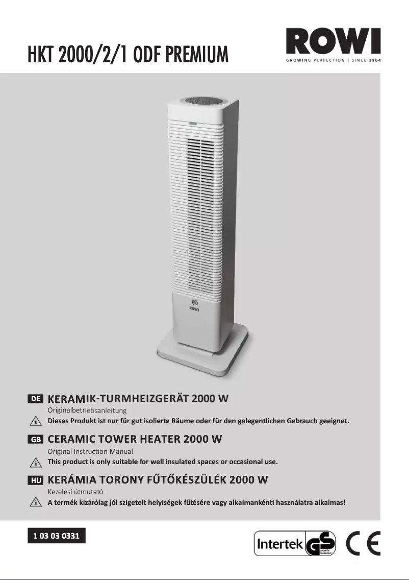 Imagen de la primera página del manual del dispositivo HKT 2000/2/1 ODF Premium