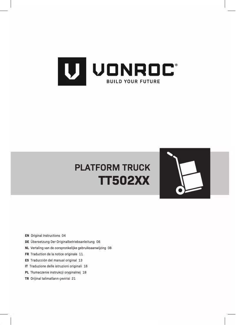 Imagen de la primera página del manual del dispositivo TT502XX