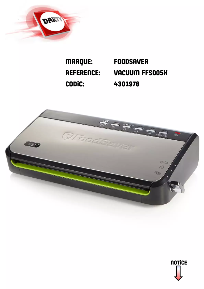 Imagen de la primera página del manual del dispositivo FFS005x