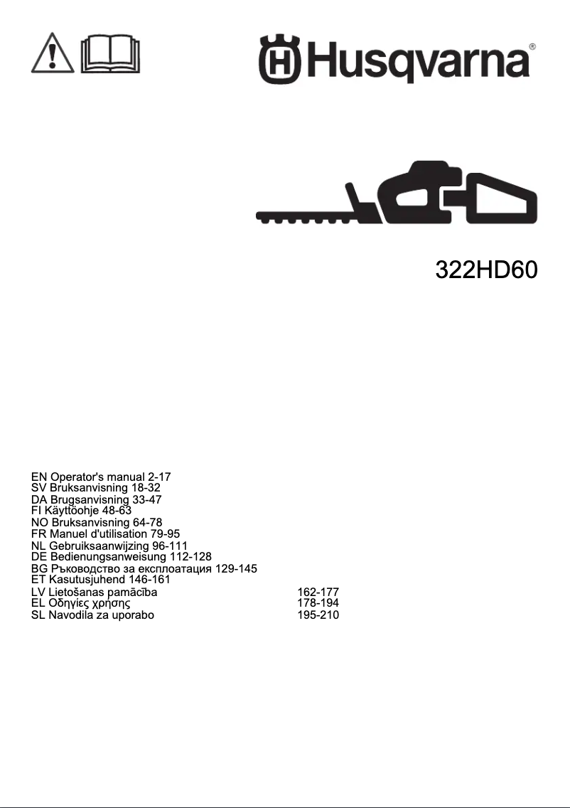 Página nº 1 - Manual de usuario Husqvarna 322HD60