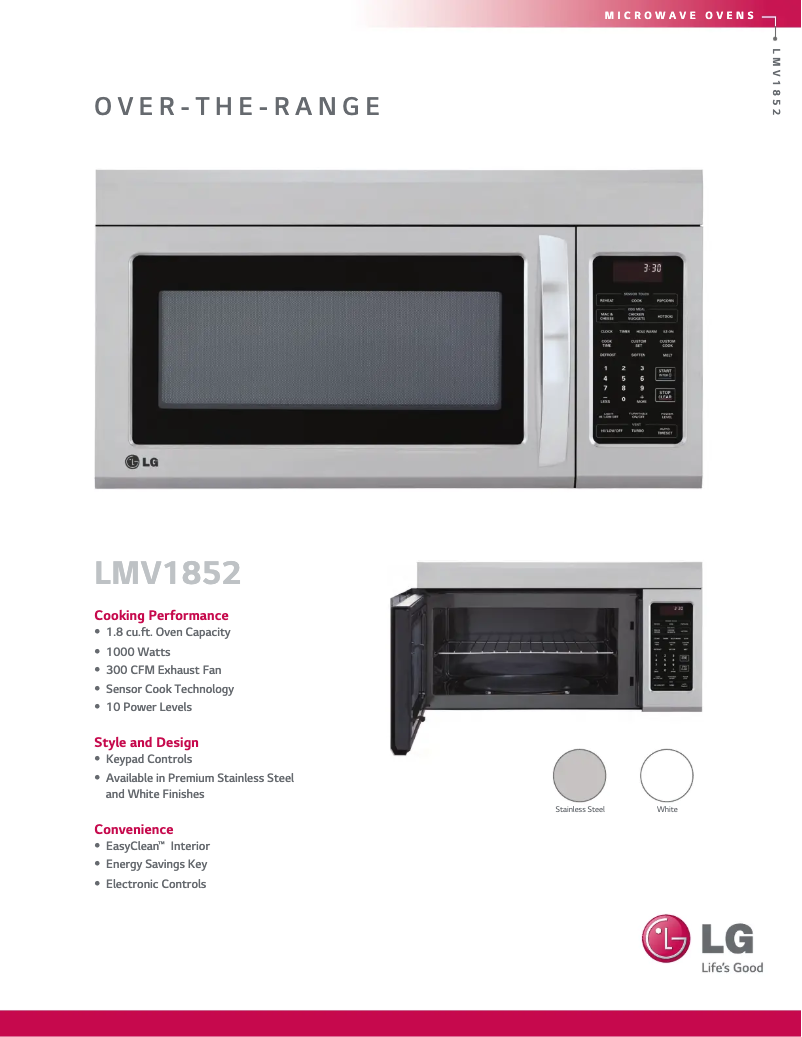 Imagen de la primera página del manual del dispositivo LMV1852ST