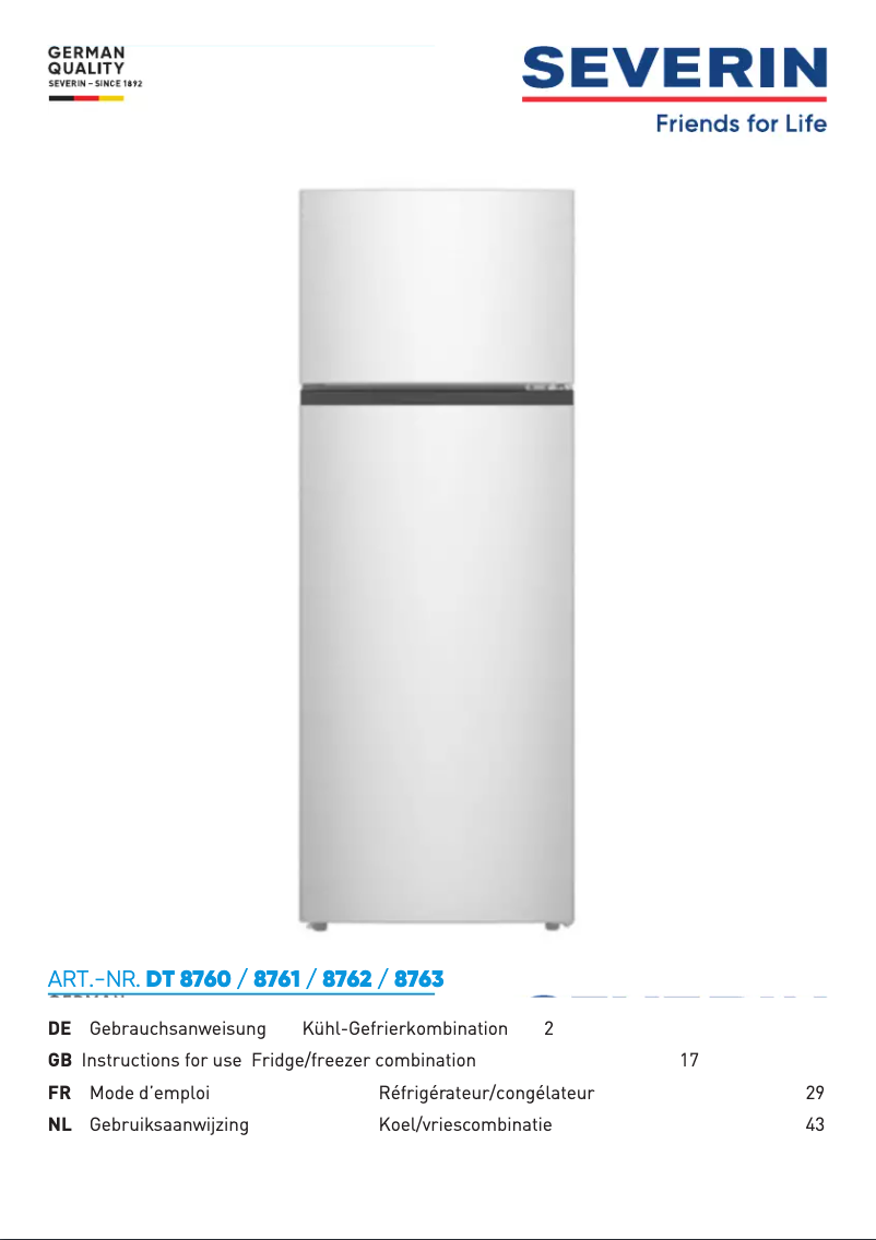 Imagen de la primera página del manual del dispositivo DT 8760