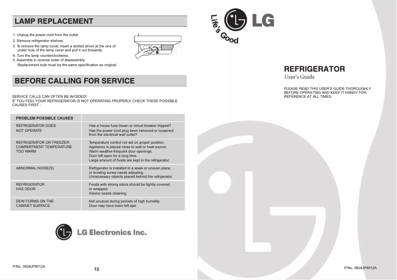 Página nº 1 - Manual de usuario LG GN-241RLS