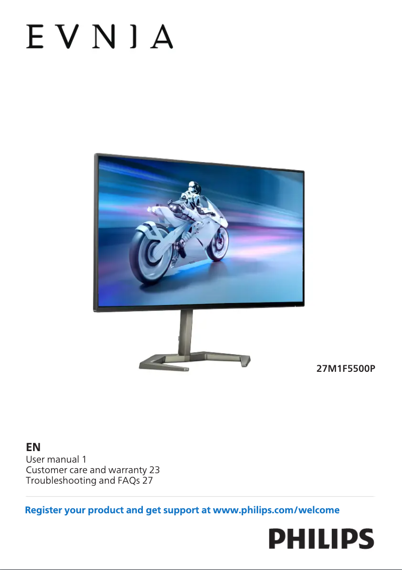 Página 1 del manual Manual de usuario Philips Evnia 27M1F5500P