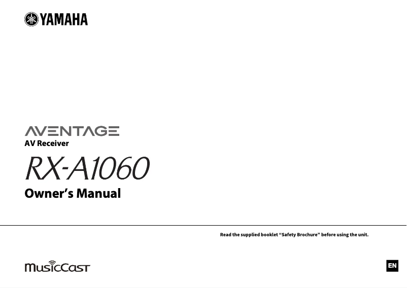 Página 1 del manual Manual de usuario Yamaha RX-A1060