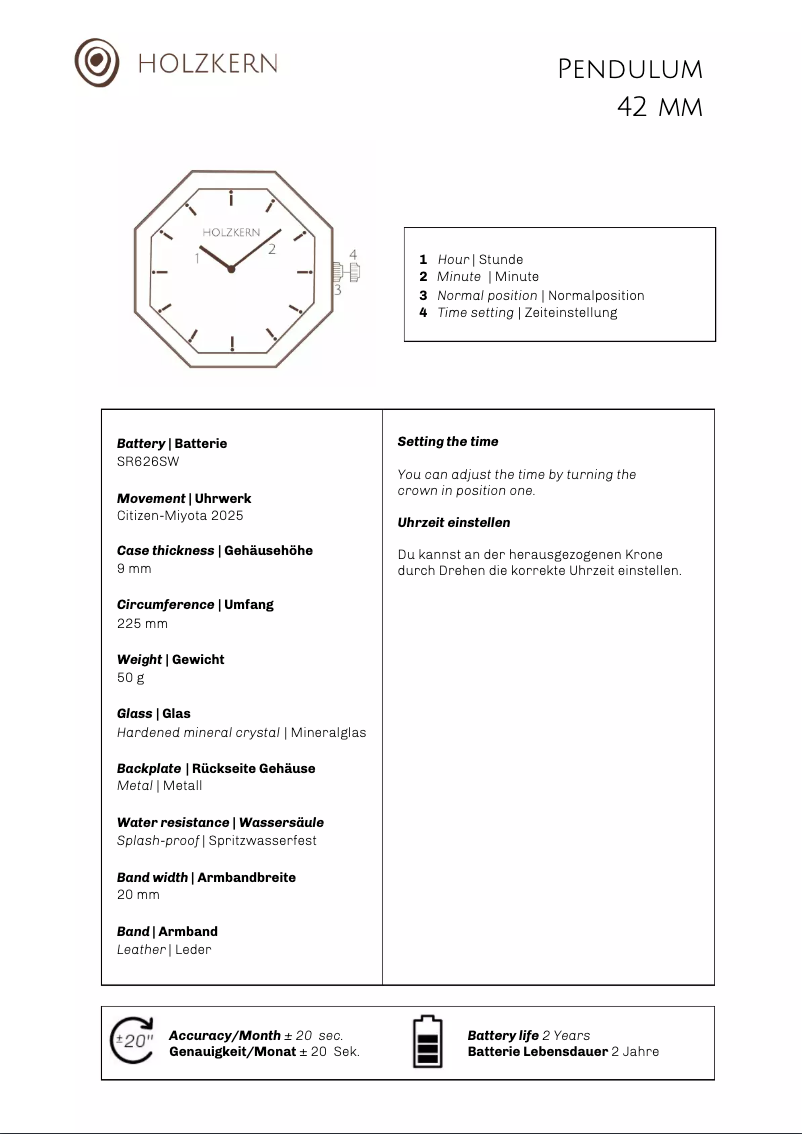 Página 1 del manual Manual de usuario Holzkern Elizabeth