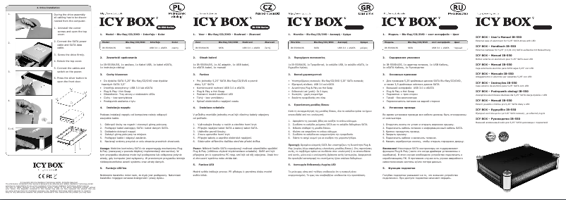 Página 1 del manual Manual de usuario Icy Box IB-550StU3S