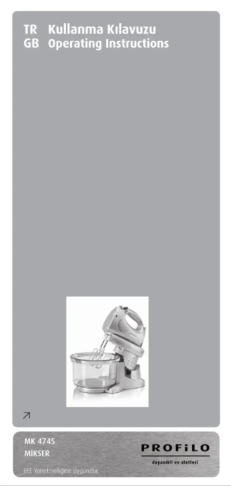 Imagen de la primera página del manual del dispositivo MK4745