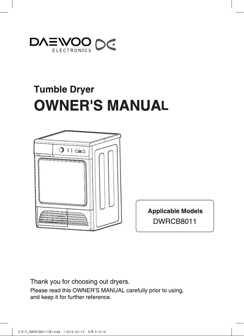 Página 1 del manual Manual de usuario Daewoo DWR-C8011