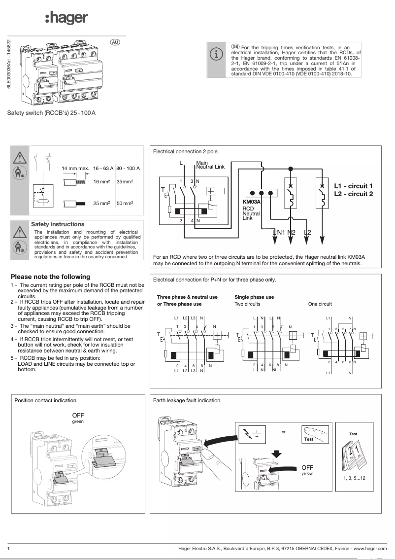 Imagen de la primera página del manual del dispositivo CDF540T