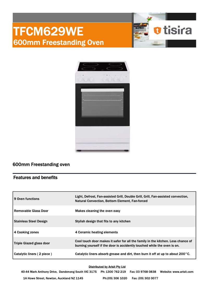 Imagen de la primera página del manual del dispositivo TFCM629WE