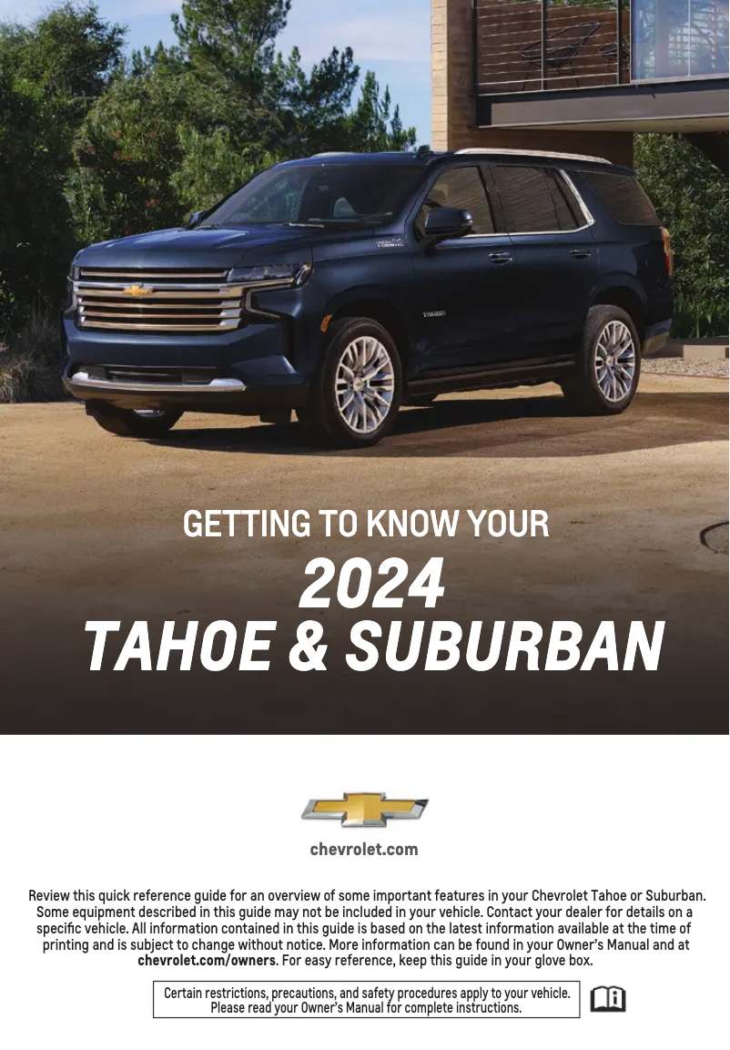 Página 1 del manual Guía de inicio rápido Chevrolet Suburban (2024)